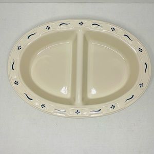 Longaberger Pottery Woven Serving Dish